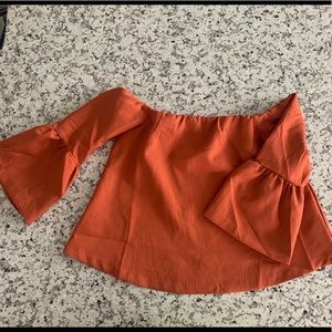Burnt Orange Off Shoulder Top